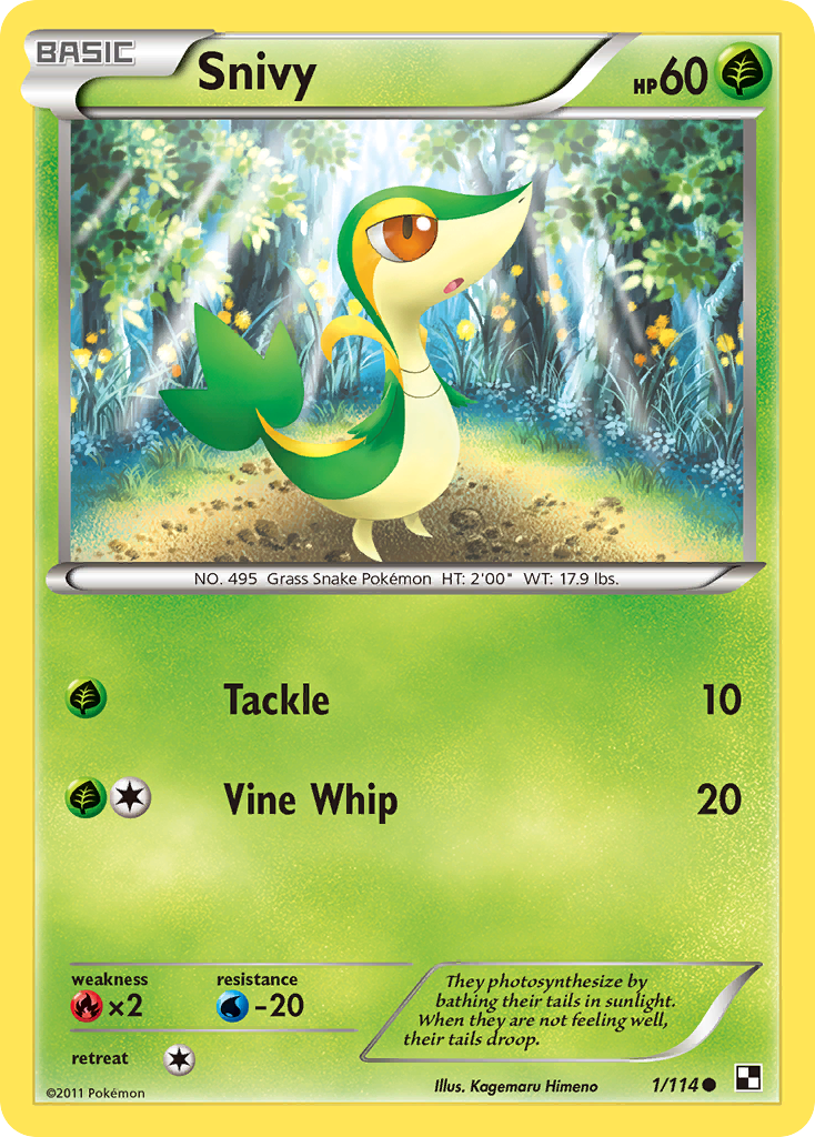 Snivy (1/114) (Cosmos Holo) [Black & White: Base Set] | Enigma On Main