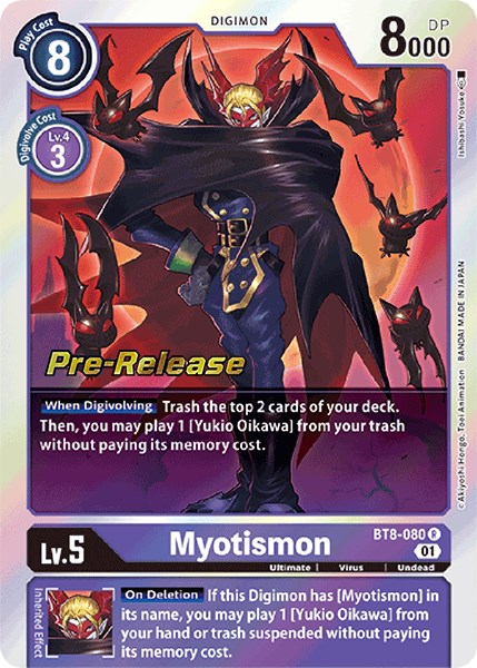 Myotismon [BT8-080] [New Awakening Pre-Release Cards] | Enigma On Main