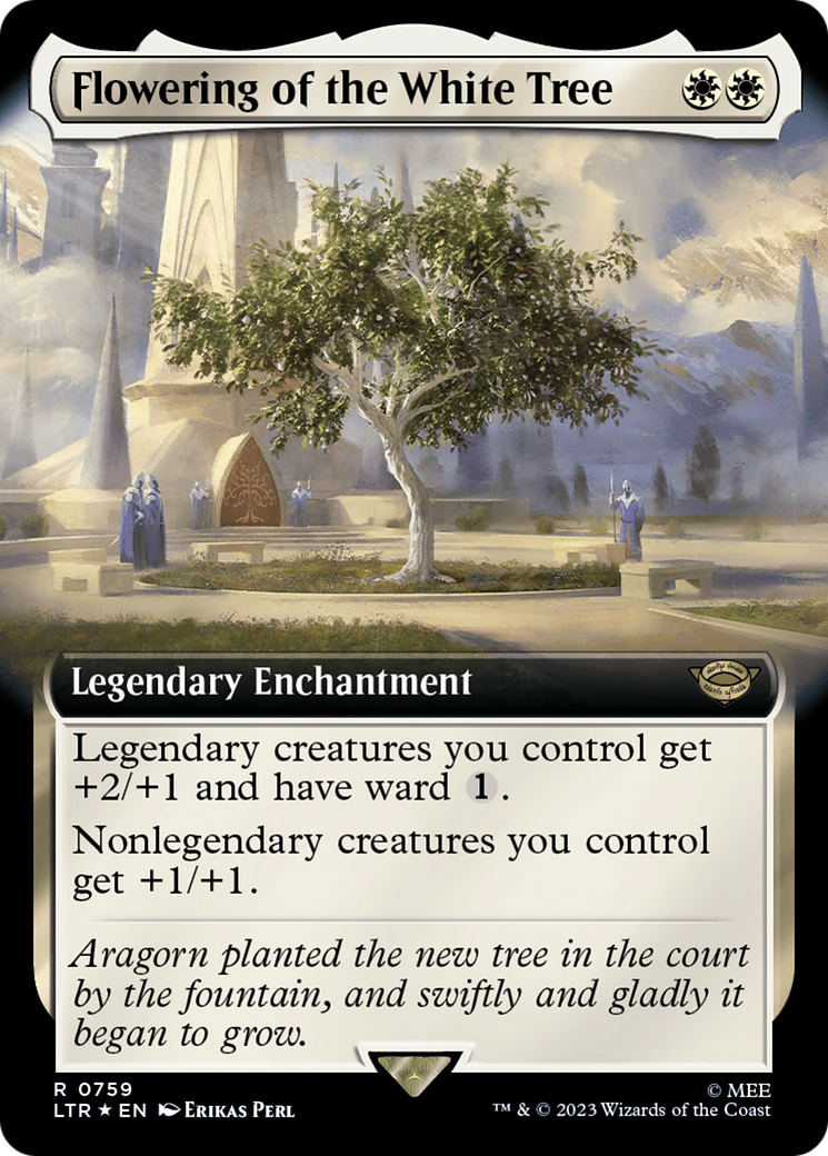 Flowering of the White Tree (Extended Art) (Surge Foil) [The Lord of the Rings: Tales of Middle-Earth] | Enigma On Main