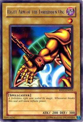 Right Arm of the Forbidden One [RP01-EN019] Rare | Enigma On Main