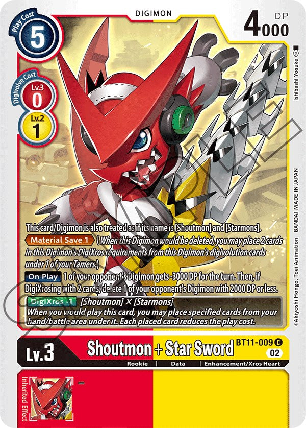 Shoutmon + Star Sword [BT11-009] [Dimensional Phase] | Enigma On Main