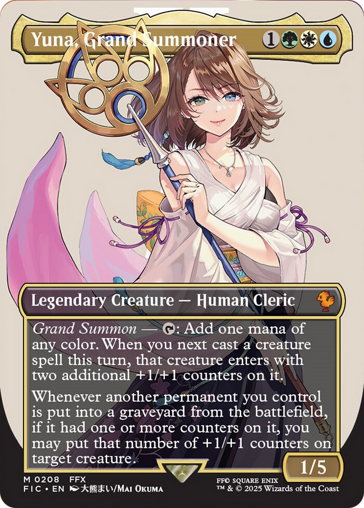 Yuna, Grand Summoner (Borderless) [FINAL FANTASY Commander] | Enigma On Main