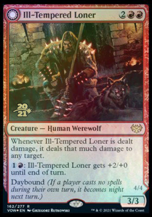 Ill-Tempered Loner // Howlpack Avenger [Innistrad: Crimson Vow Prerelease Promos] | Enigma On Main