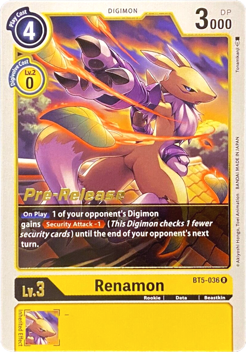 Renamon [BT5-036] [Battle of Omni Pre-Release Promos] | Enigma On Main