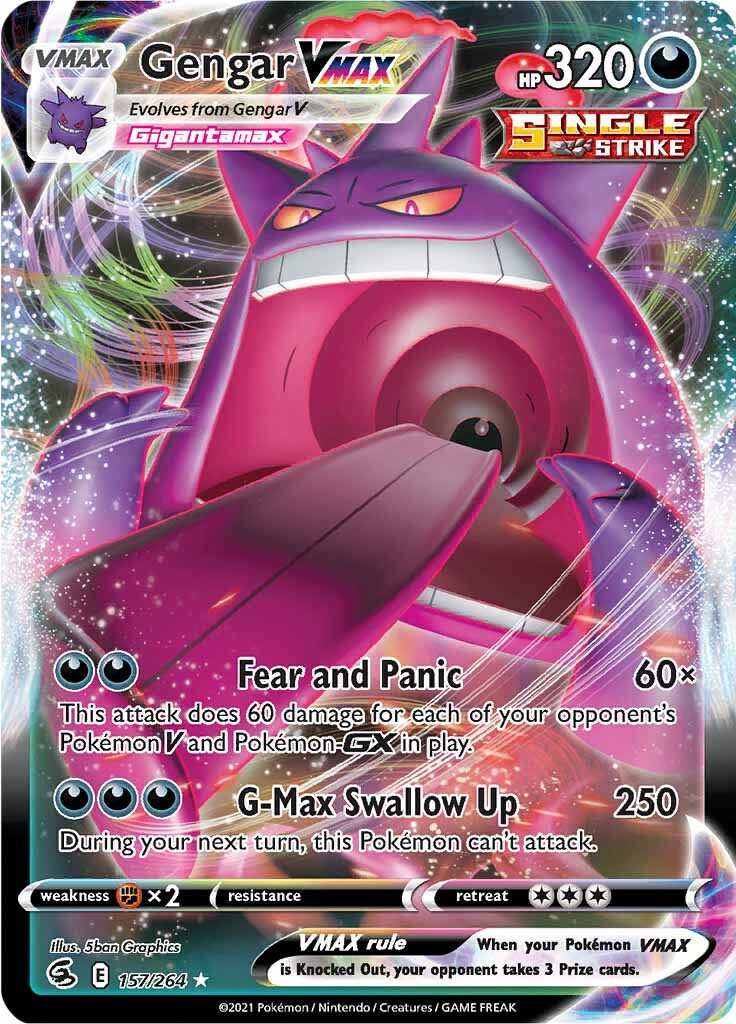 Gengar VMAX (157/264) [Sword & Shield: Fusion Strike] | Enigma On Main