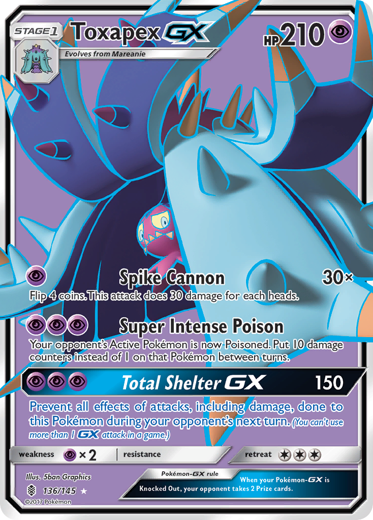 Toxapex GX (136/145) [Sun & Moon: Guardians Rising] | Enigma On Main