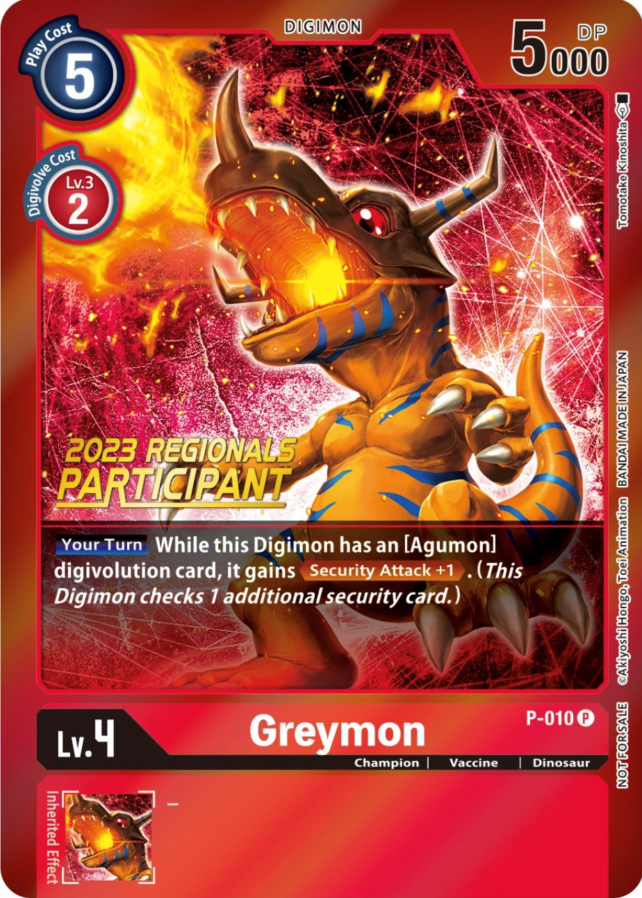 Greymon [P-010] (2023 Regionals Participant) [Promotional Cards] | Enigma On Main