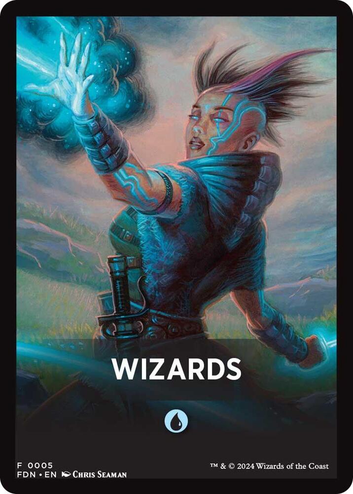 Wizards Theme Card [Foundations Tokens] | Enigma On Main