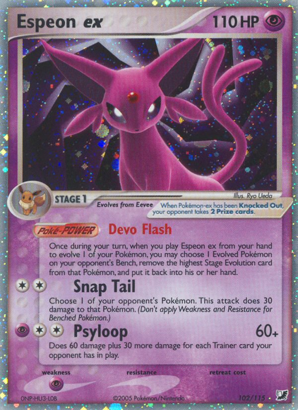 Espeon ex (102/115) [EX: Unseen Forces] | Enigma On Main