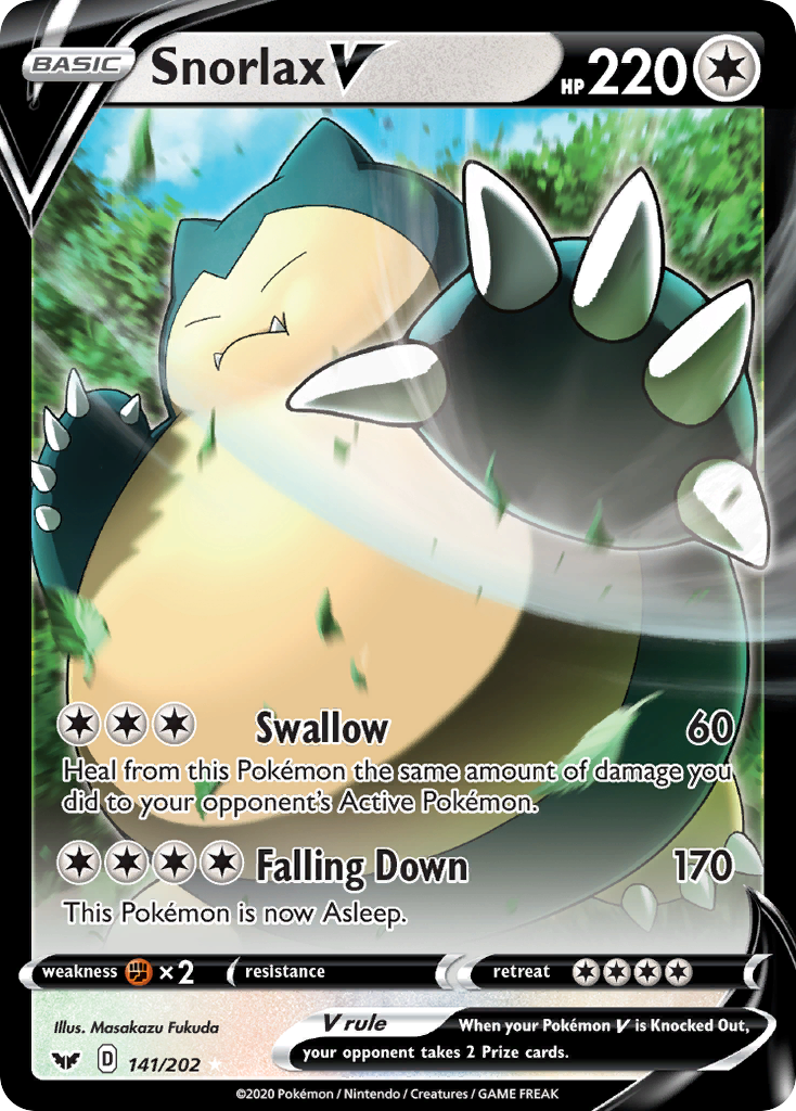 Snorlax V (141/202) (Oversized) [Sword & Shield: Base Set] | Enigma On Main