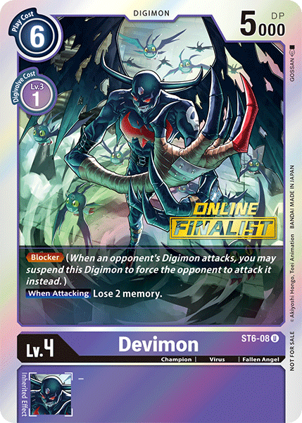 Devimon [ST6-08] (Online Finalist) [Starter Deck: Venomous Violet Promos] | Enigma On Main