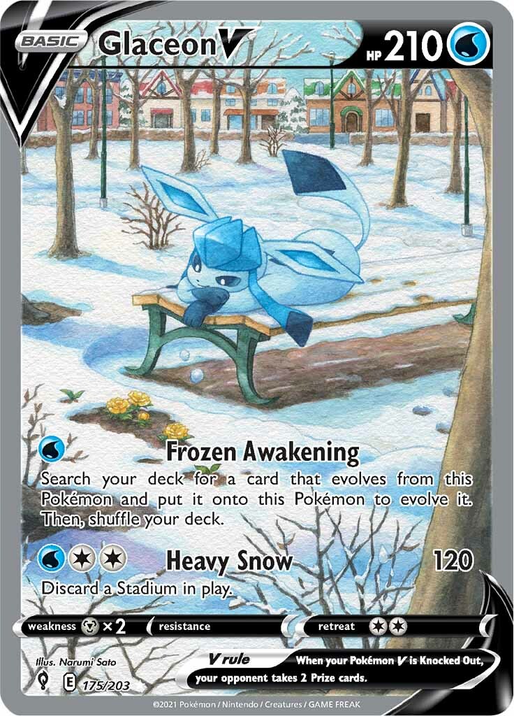 Glaceon V (175/203) [Sword & Shield: Evolving Skies] | Enigma On Main