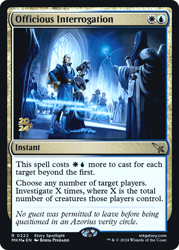 Officious Interrogation [Murders at Karlov Manor Prerelease Promos] | Enigma On Main