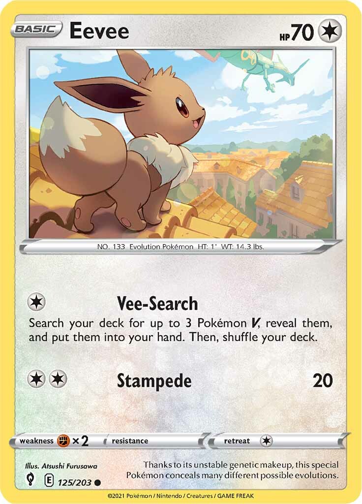 Eevee (125/203) [Sword & Shield: Evolving Skies] | Enigma On Main