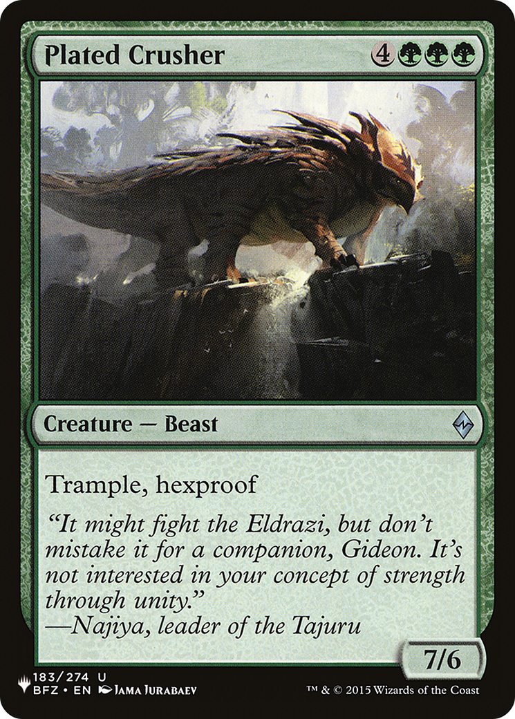 Plated Crusher [The List Reprints] | Enigma On Main