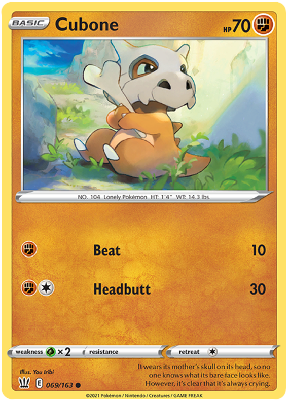 Cubone (069/163) [Sword & Shield: Battle Styles] | Enigma On Main