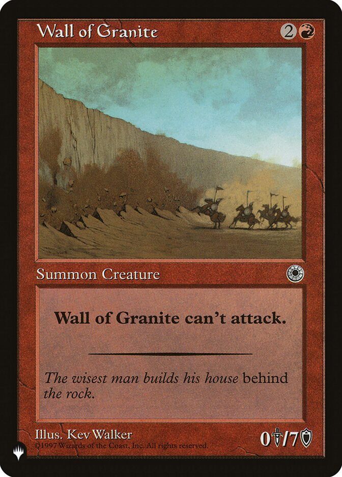 Wall of Granite [The List] | Enigma On Main