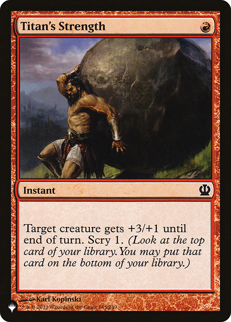 Titan's Strength [The List Reprints] | Enigma On Main