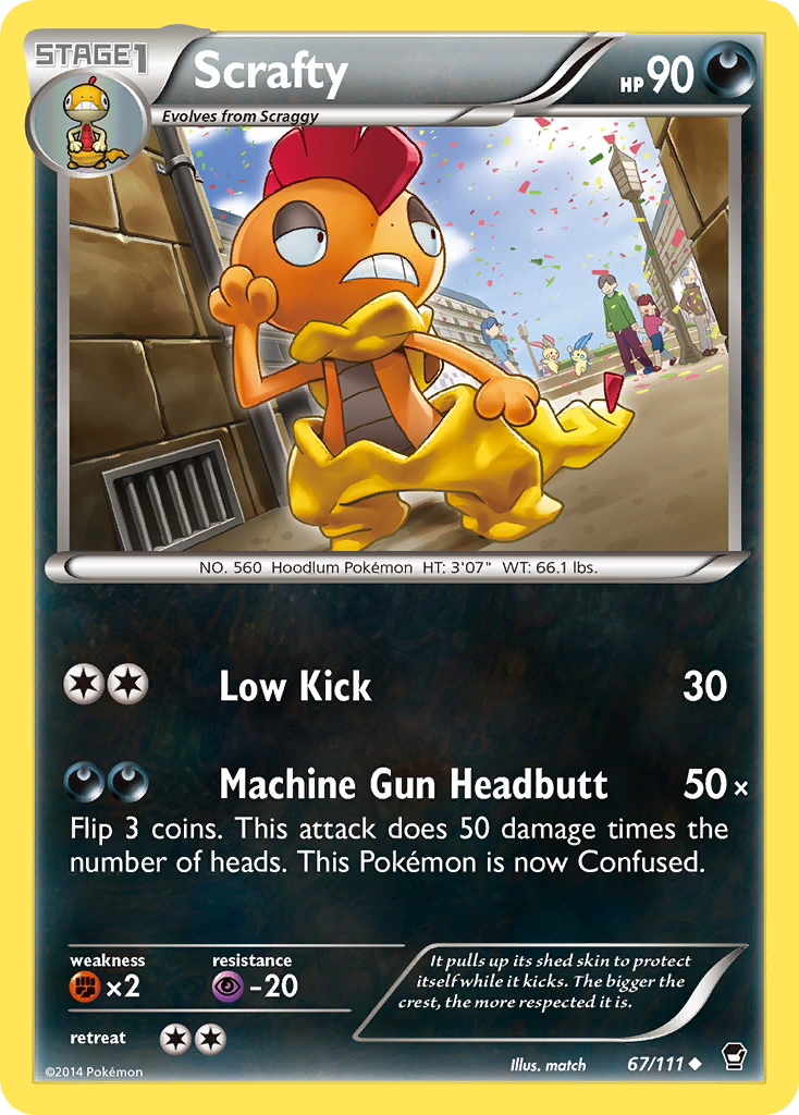 Scrafty (67/111) [XY: Furious Fists] | Enigma On Main