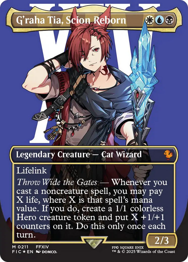 G'raha Tia, Scion Reborn (Borderless) (Surge Foil) [FINAL FANTASY Commander] | Enigma On Main