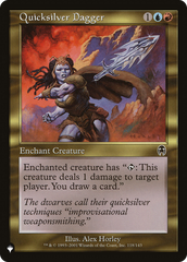 Quicksilver Dagger [The List Reprints] | Enigma On Main