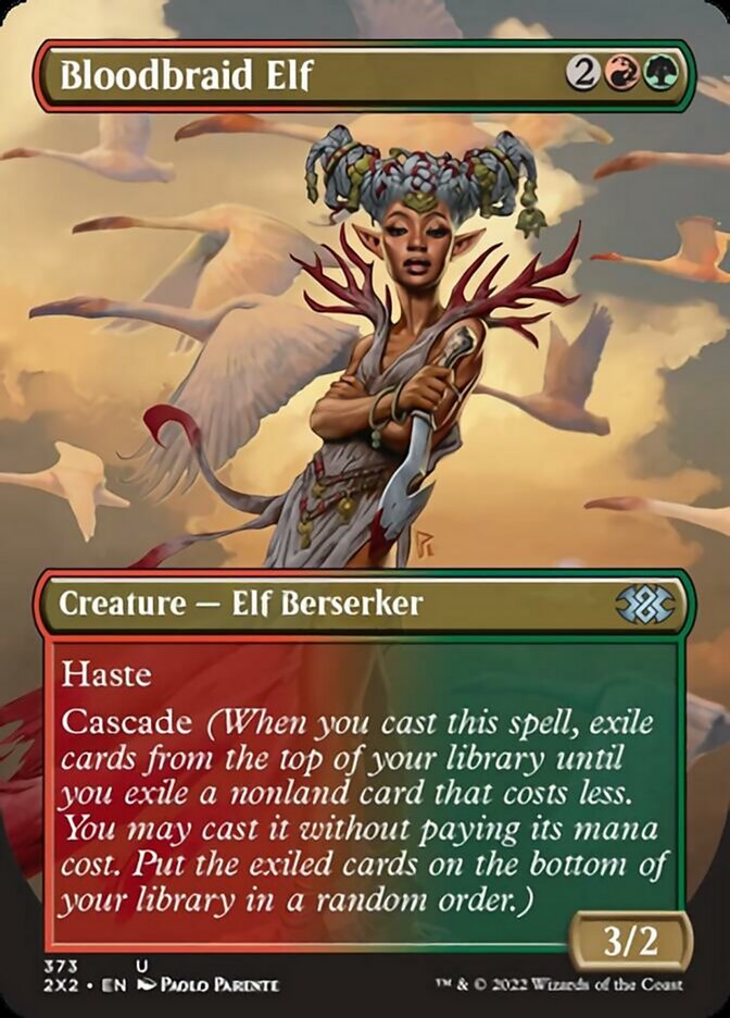 Bloodbraid Elf (Borderless Alternate Art) [Double Masters 2022] | Enigma On Main