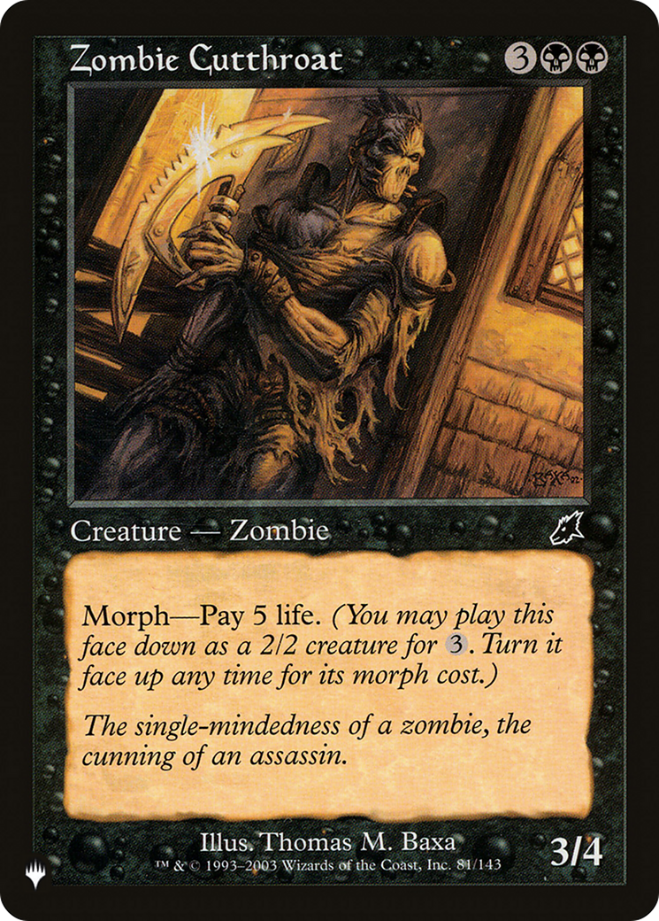 Zombie Cutthroat [The List Reprints] | Enigma On Main