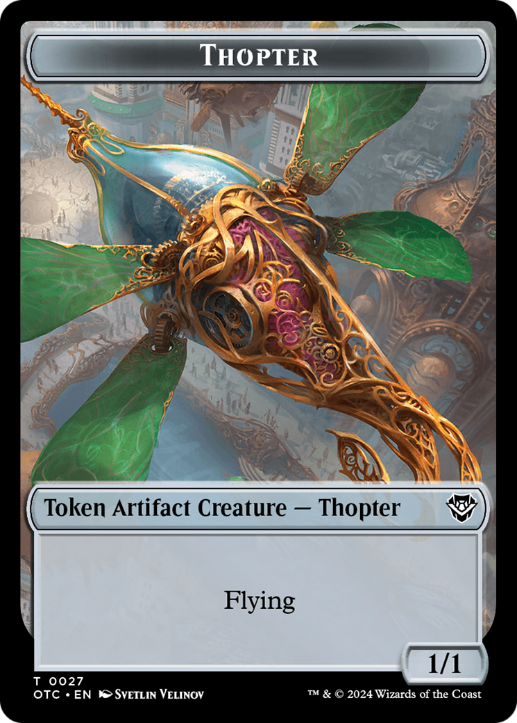 Thopter // Treasure Double-Sided Token [Outlaws of Thunder Junction Commander Tokens] | Enigma On Main