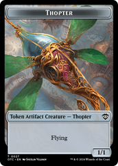 Thopter // Manifest Double-Sided Token [Outlaws of Thunder Junction Commander Tokens] | Enigma On Main