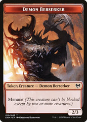 Dwarf Berserker // Demon Berserker Double-Sided Token [Kaldheim Tokens] | Enigma On Main