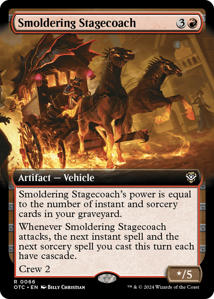 Smoldering Stagecoach (Extended Art) [Outlaws of Thunder Junction Commander] | Enigma On Main