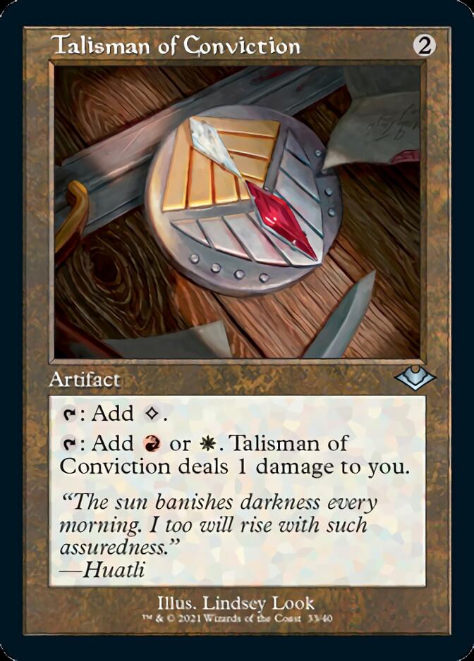 Talisman of Conviction (Retro Foil Etched) [Modern Horizons] | Enigma On Main