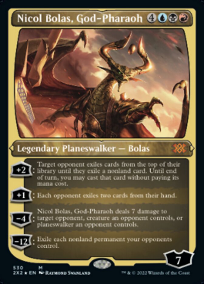 Nicol Bolas, God-Pharaoh (Foil Etched) [Double Masters 2022] | Enigma On Main