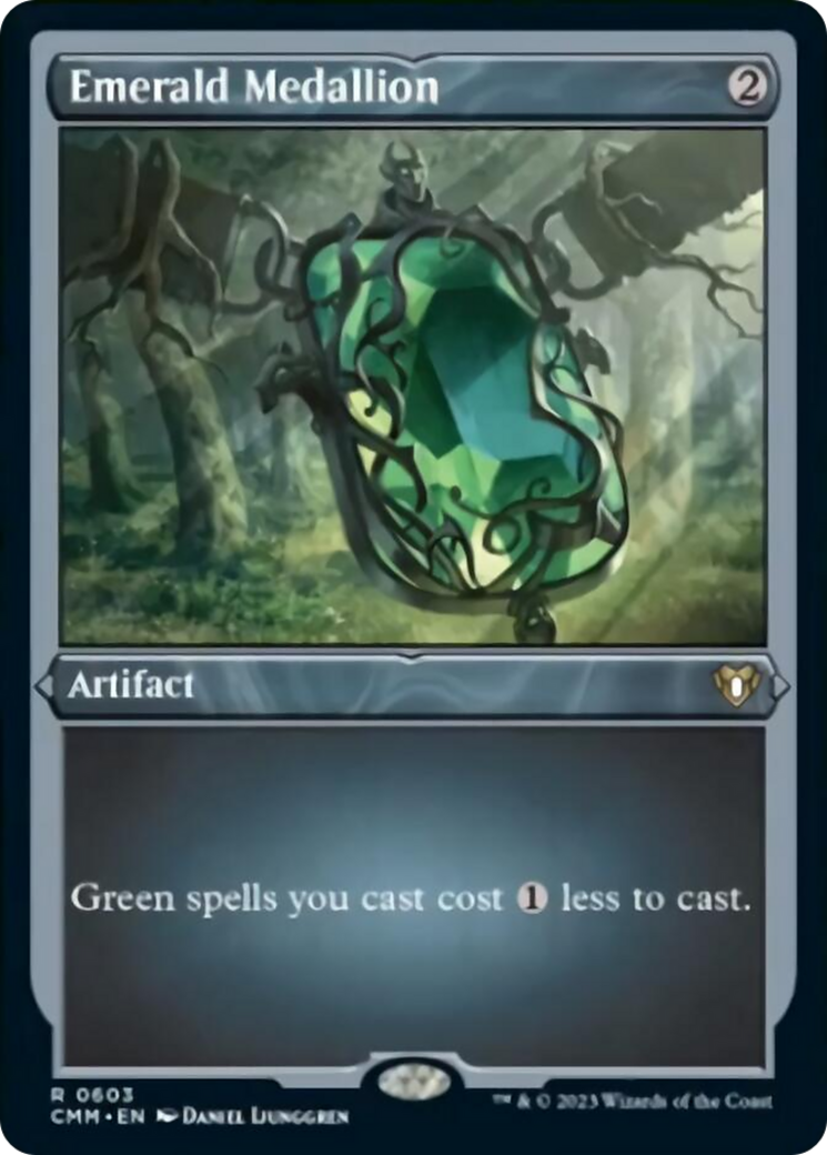 Emerald Medallion (Foil Etched) [Commander Masters] | Enigma On Main