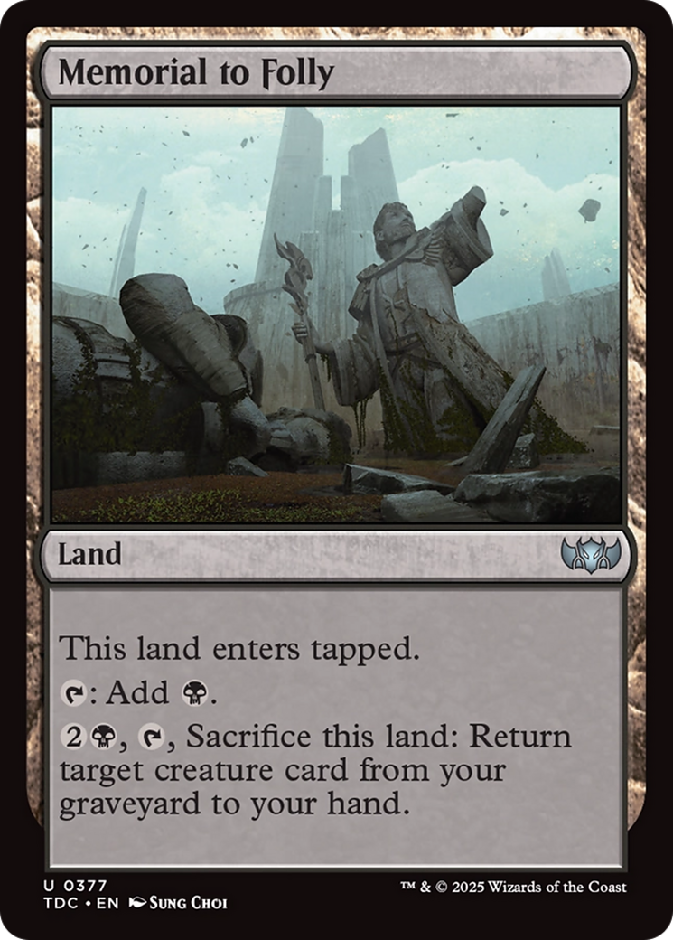 Memorial to Folly [Tarkir: Dragonstorm Commander] | Enigma On Main