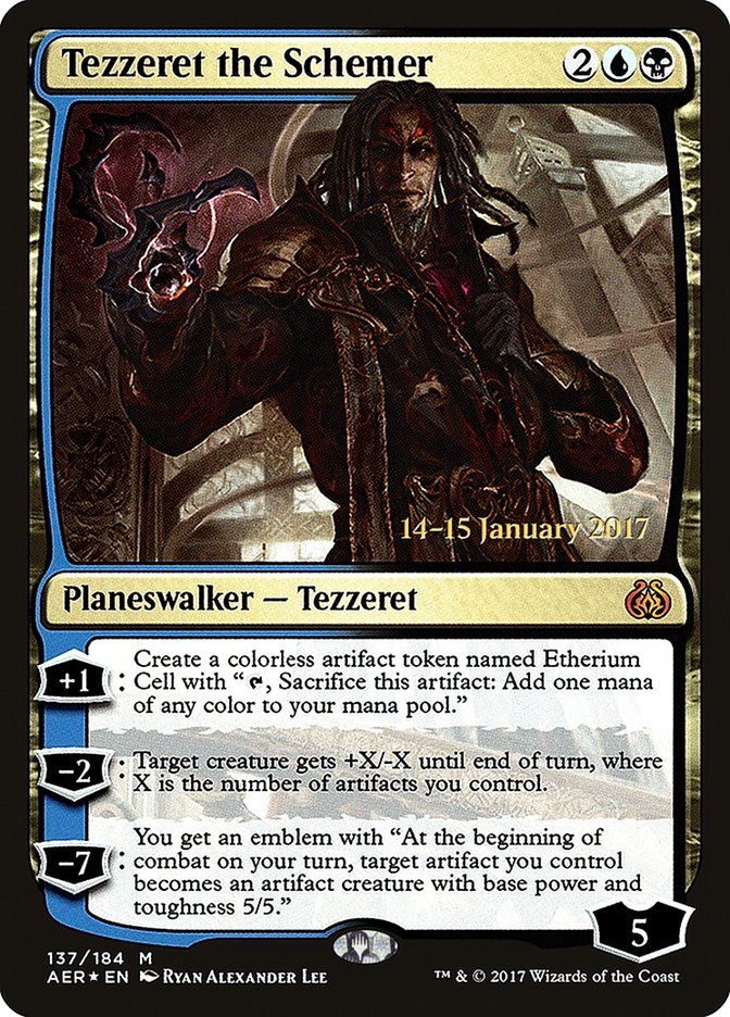 Tezzeret the Schemer [Aether Revolt Prerelease Promos] | Enigma On Main