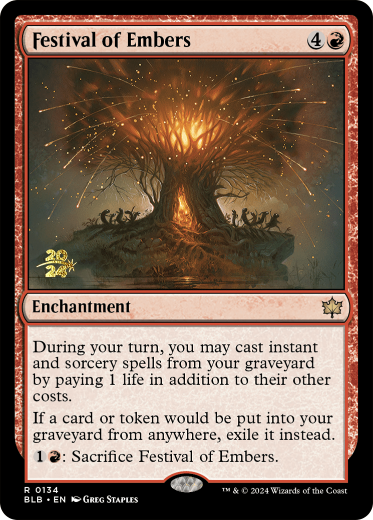 Festival of Embers [Bloomburrow Prerelease Promos] | Enigma On Main