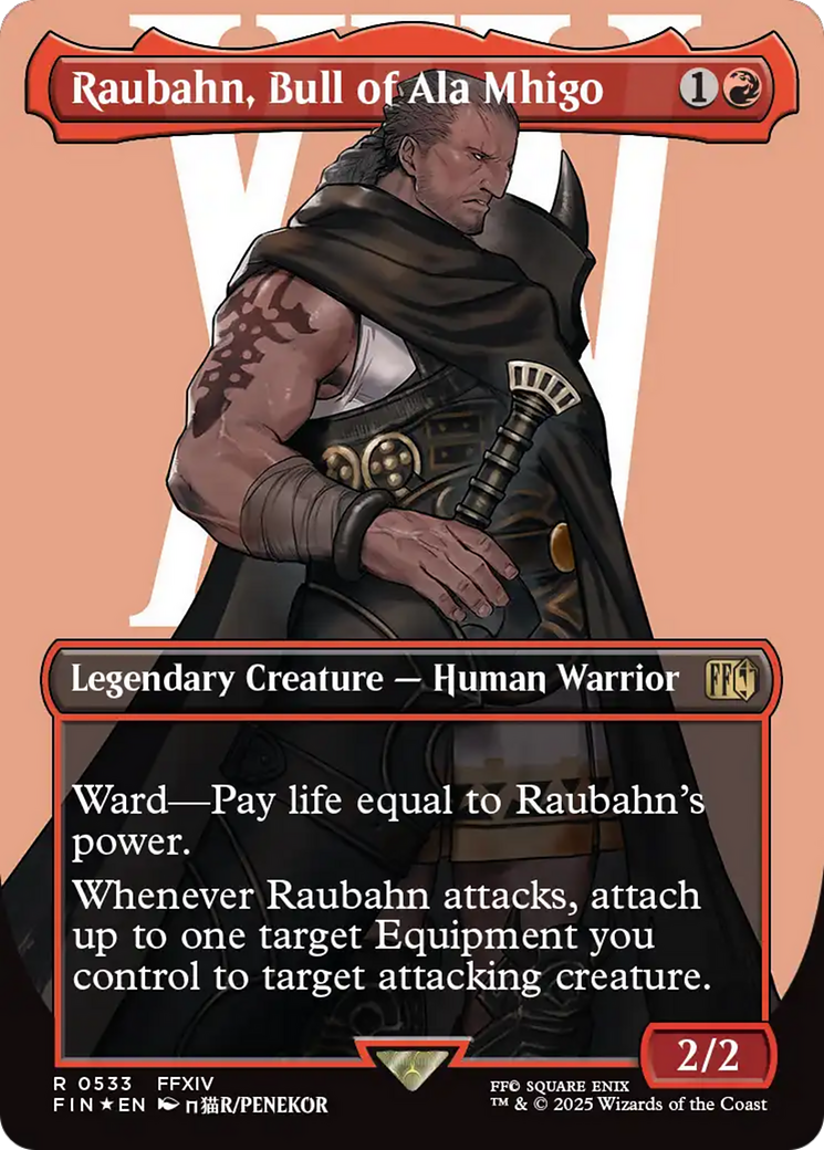 Raubahn, Bull of Ala Mhigo (Borderless) (Surge Foil) [FINAL FANTASY] | Enigma On Main