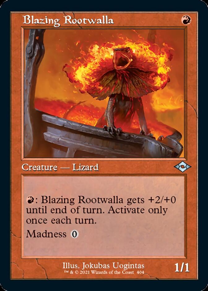 Blazing Rootwalla (Retro Foil Etched) [Modern Horizons 2] | Enigma On Main