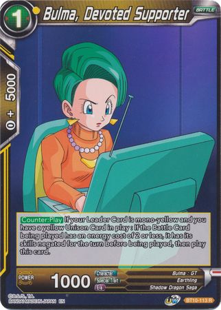 Bulma, Devoted Supporter (BT10-113) [Rise of the Unison Warrior 2nd Edition] | Enigma On Main