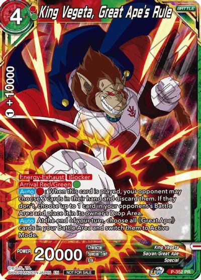 King Vegeta, Great Ape's Rule (P-352) [Tournament Promotion Cards] | Enigma On Main