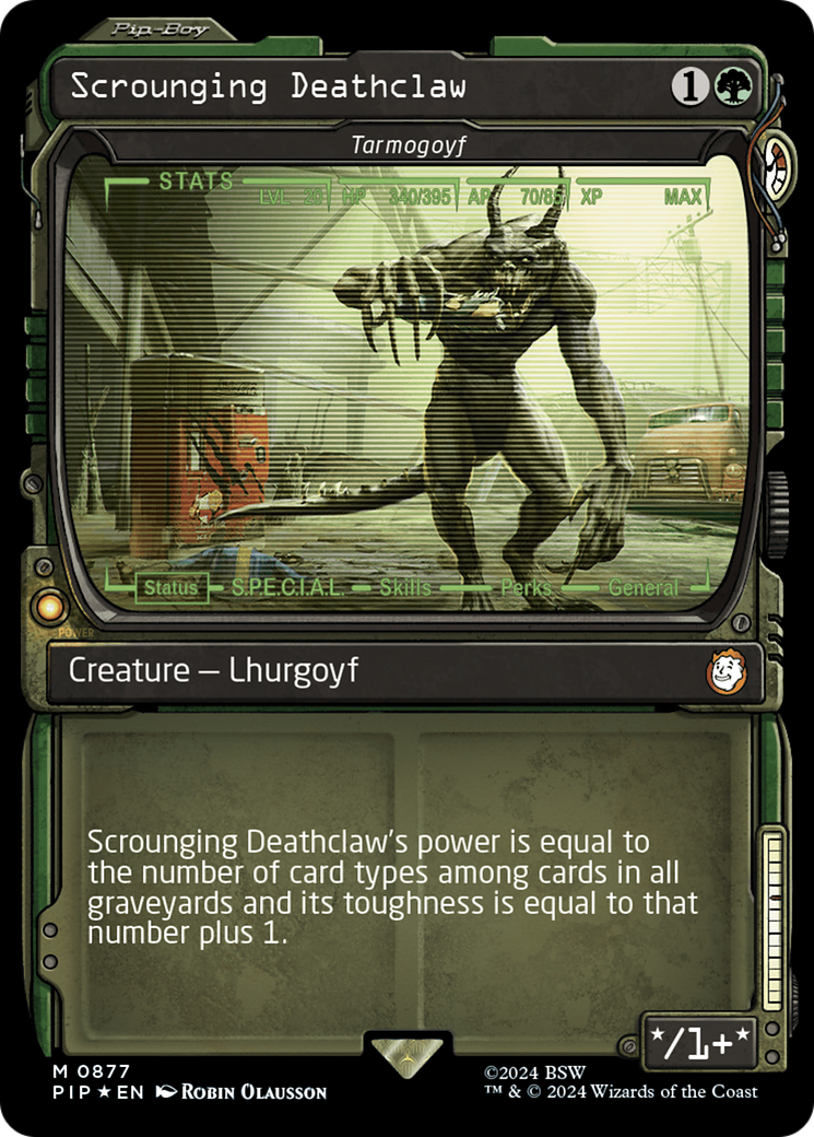 Scrounging Deathclaw - Tarmogoyf (Showcase) (Surge Foil) [Fallout] | Enigma On Main