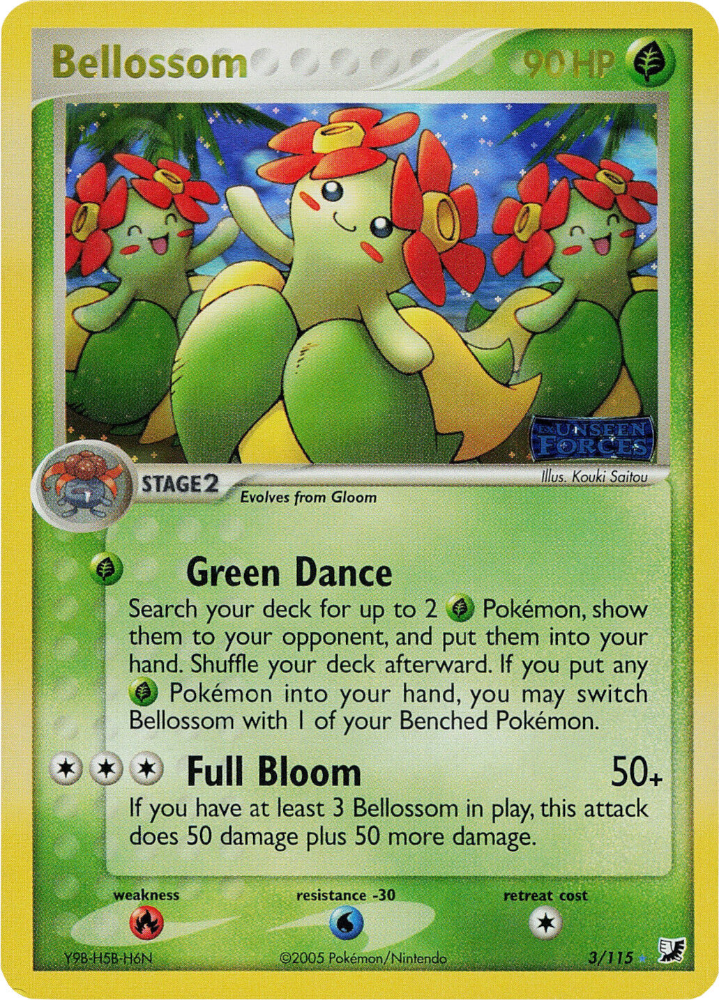 Bellossom (3/115) (Stamped) [EX: Unseen Forces] | Enigma On Main