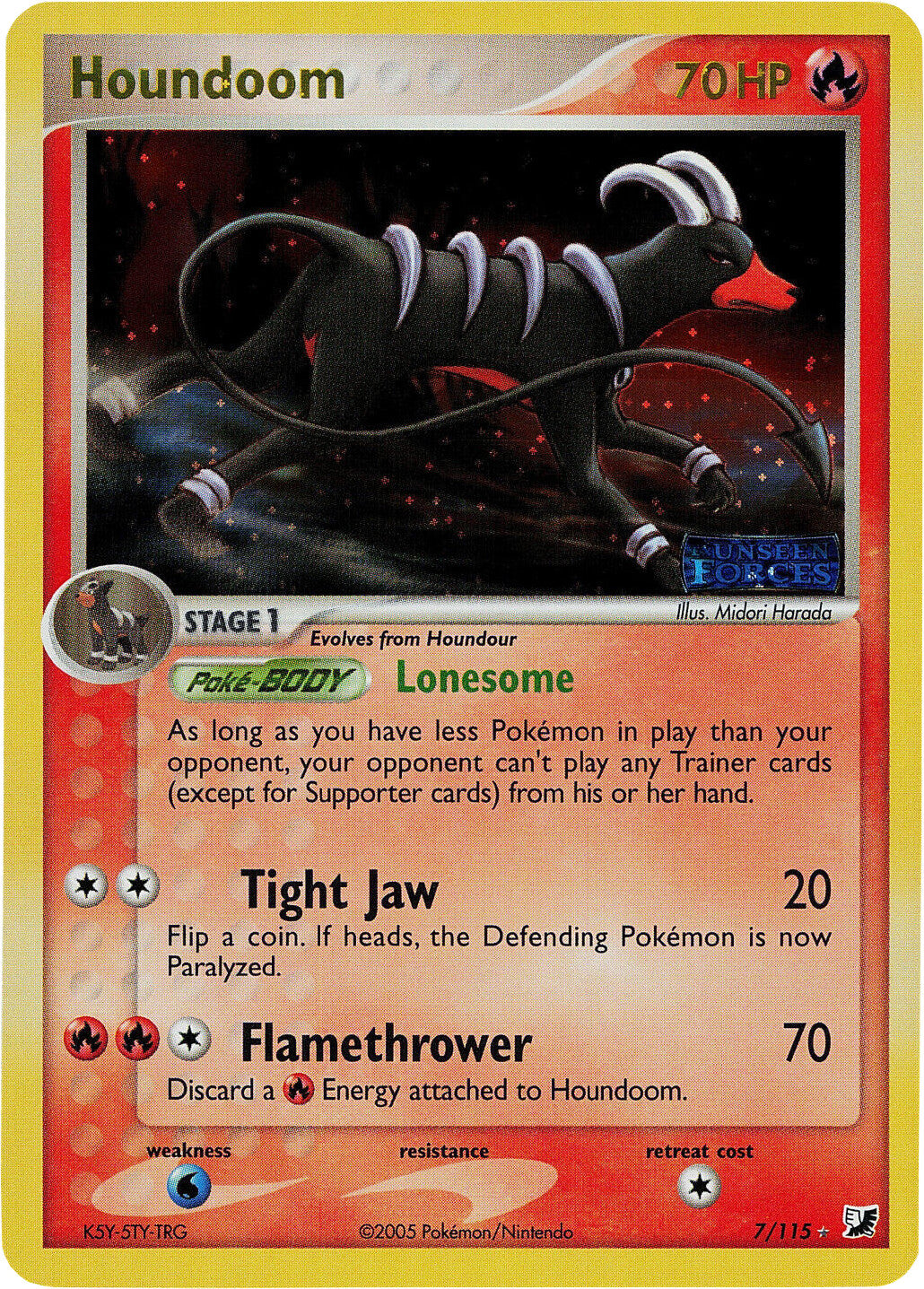 Houndoom (7/115) (Stamped) [EX: Unseen Forces] | Enigma On Main