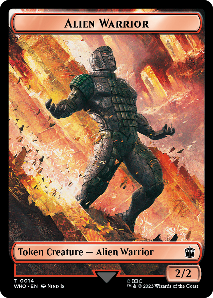 Alien Warrior // Treasure (0030) Double-Sided Token [Doctor Who Tokens] | Enigma On Main