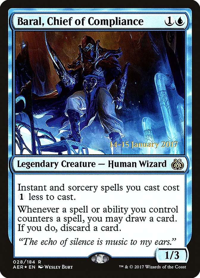 Baral, Chief of Compliance [Aether Revolt Prerelease Promos] | Enigma On Main