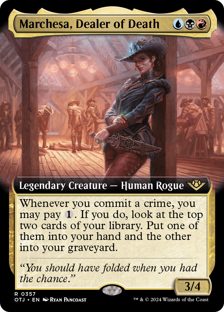 Marchesa, Dealer of Death (Extended Art) [Outlaws of Thunder Junction] | Enigma On Main