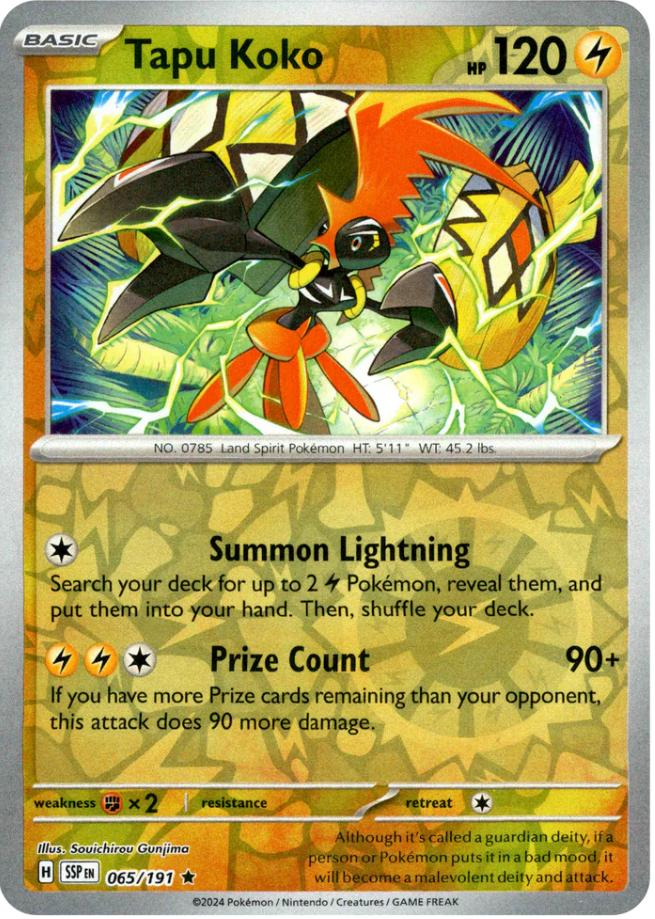 Tapu Koko (065/191) [Scarlet & Violet: Surging Sparks] | Enigma On Main