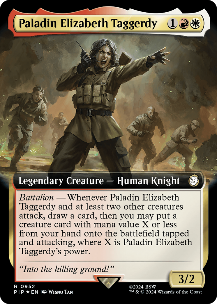 Paladin Elizabeth Taggerdy (Extended Art) (Surge Foil) [Fallout] | Enigma On Main