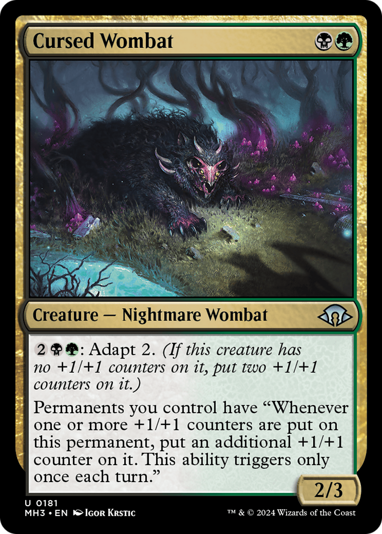 Cursed Wombat [Modern Horizons 3] | Enigma On Main